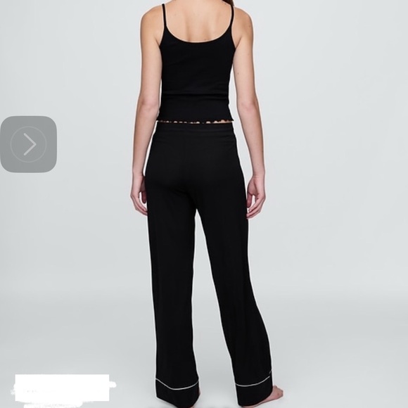 😍SALE😍NWT GAP Black Pajama Pants with White Trim, Small Petite - Picture 4 of 5